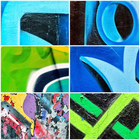 Collage with abstract colorsの写真素材