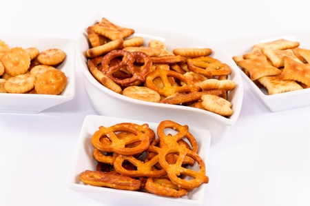 Variation of the salted snacksの写真素材