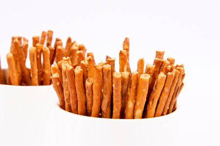 Selected focus on the salted snackの写真素材