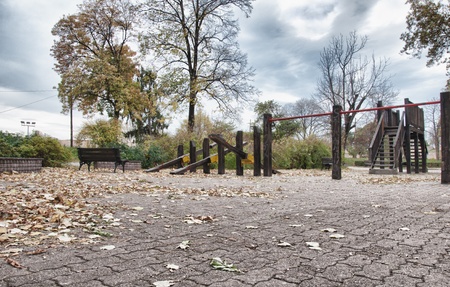 Empty playgrounde in hdr technique
