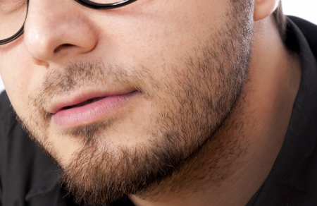 Mans beard in close upの写真素材