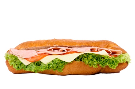 Sandwich isolated on white backgroundの写真素材