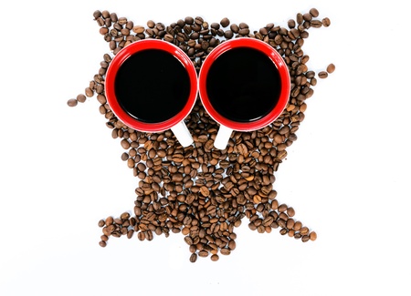 Coffee concept isolated on whiteの写真素材