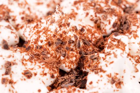 Selective focus in the middle of creamの写真素材