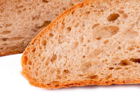 Close up to slice of wholemeal bread