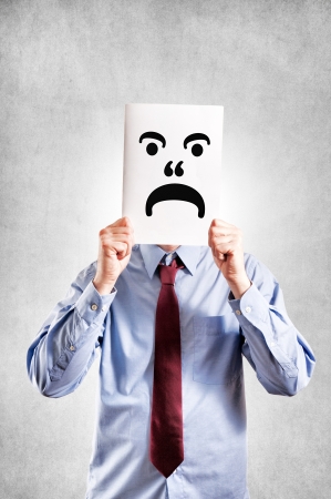 Businessman with the bad moodの写真素材