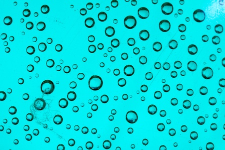 Close up to dirty glass bubbles 