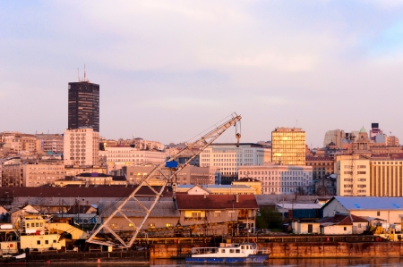 View of the capital city of Serbia, Belgradeの写真素材