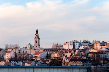 View of the capital city of Serbia, Belgradeの写真素材