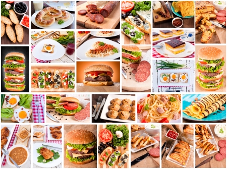 Several varieties of international foodの写真素材