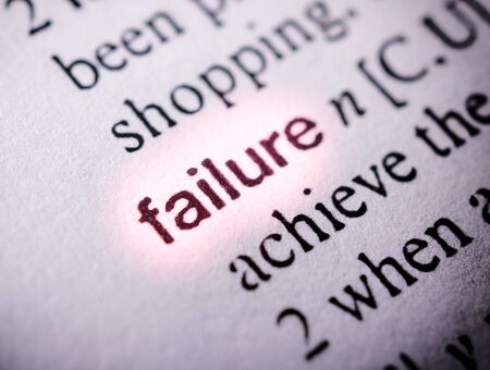 Failure word in the dictionaryの写真素材