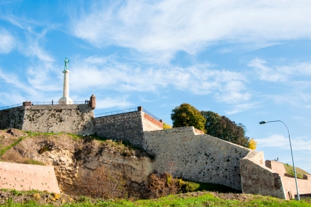 View of Kalemegdan fortress in Belgrade の写真素材