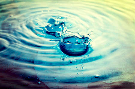 Water background with the rain drops の写真素材