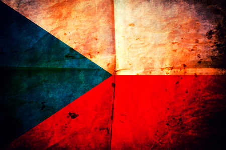 Old creased paper Czech Republic の写真素材