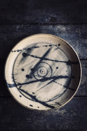 Empty plate on the tableの写真素材
