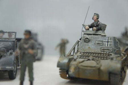 World War II, 75 years of victory, events of 1941-1945, soldiers and military equipment, illustration of military events and everyday life of military everyday life, from the Volokolamsk city museumのeditorial素材