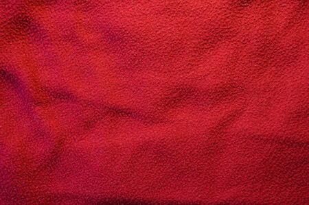 red fleece fabric texture for background and lettering