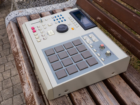 electronic musical instrument, drum machine for creating hip-hop instrumentals, rap musicの写真素材