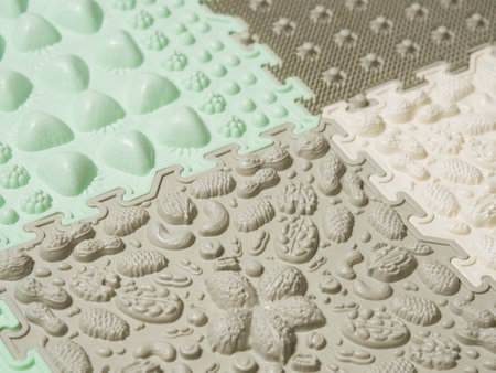texture of children's orthopedic mat close-up