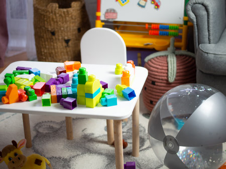 mess in the children's room, scattered designer in the children's roomの写真素材