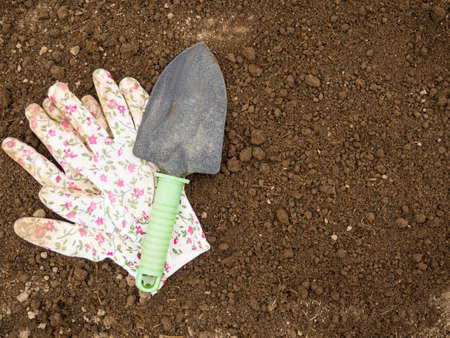 Garden tools n Gardening or planting concept. Work in the garden.の写真素材