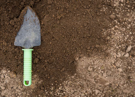 Garden tools n Gardening or planting concept. Work in the garden.の写真素材
