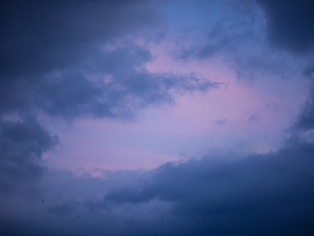 Background of dark clouds before a thunderstorm