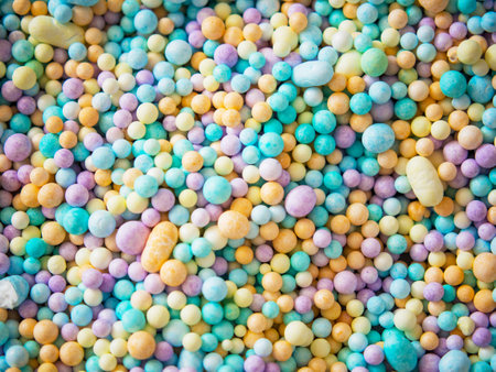 beautiful bright background of colored balloonsの写真素材