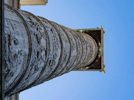 Detail of the Column of St. Isaac's Cathedral in St. Petersburg, Russiaの写真素材