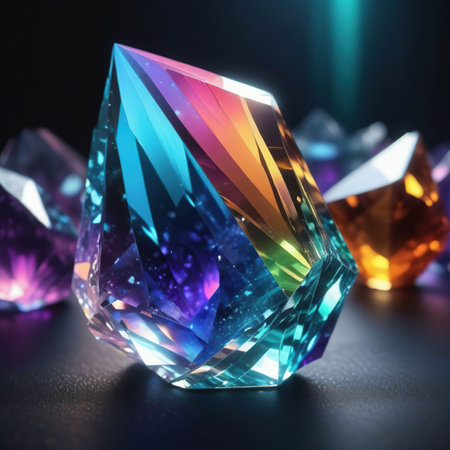 Gemstone on a black background. 3d rendering, 3d illustration.の素材