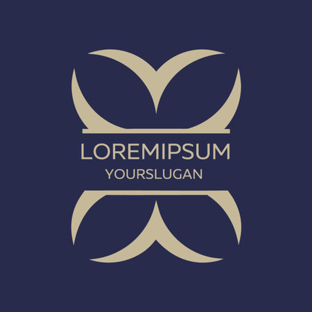 Luxury monogram template. Vector illustration for your design.のイラスト素材