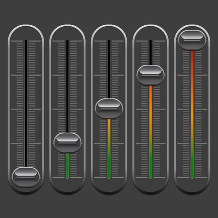 Grey switches on grey backgroundのイラスト素材