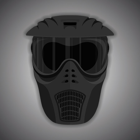 Black mask for paintballのイラスト素材