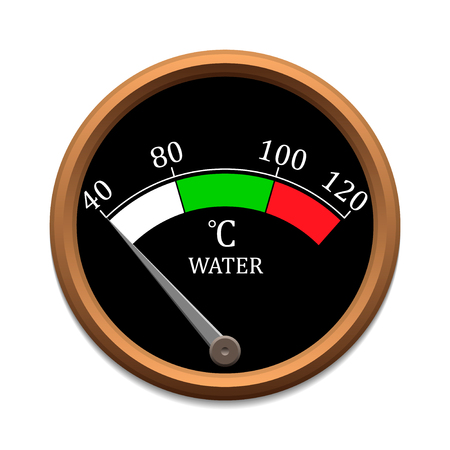 Water temperature scale with arrowのイラスト素材