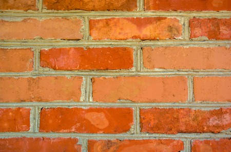 Photo of an old red brick wall texture background