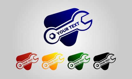 wrench logo template for any company or individualのイラスト素材