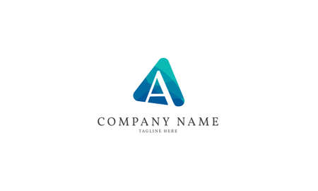 letter A modern triangle logo templateのイラスト素材