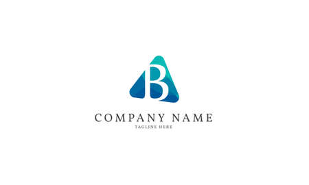 letter B modern triangle logo templateのイラスト素材
