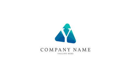 letter Y modern triangle logo templateのイラスト素材