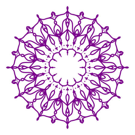 abstract round mandala art circular decorative vector design elementのイラスト素材