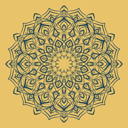 abstract mandala art circular motif design round traditional ornament for web or print vector elementのイラスト素材
