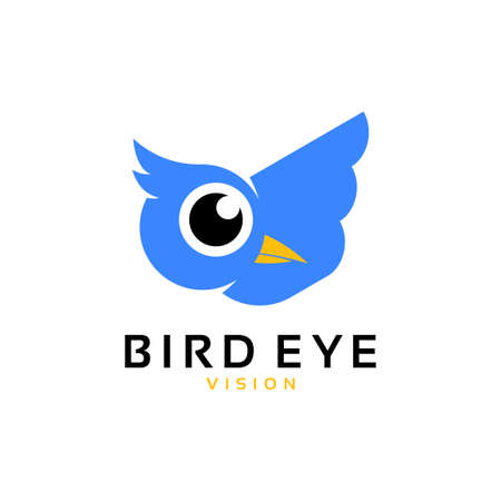 cute and playful bird illustration logo vector designのイラスト素材
