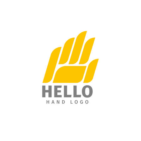 raise hand abstract vector logo design for an attractive and professional companyのイラスト素材