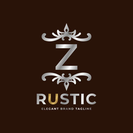 letter Z rustic vector logo template design for fashion, wedding, spa, salon, hotel, restaurant, beauty careのイラスト素材