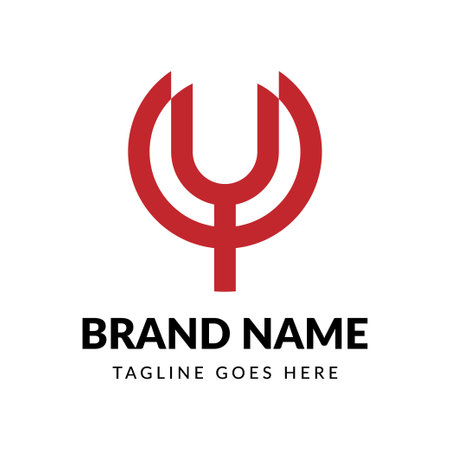 abstract letter Y monogram vector logo designのイラスト素材