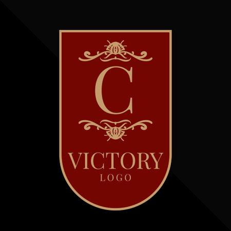 letter C glorious victory logo vector design elementのイラスト素材
