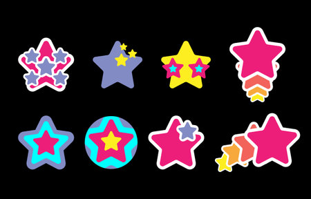 various cute star shape collection multicolor children style