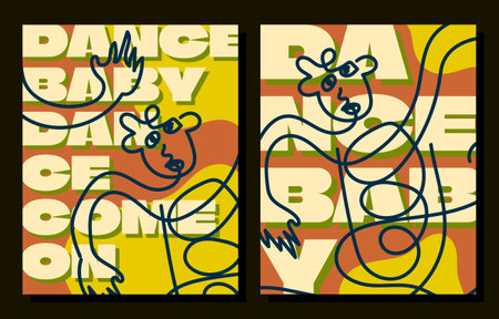 urban dance poster wall art abstract background designのイラスト素材