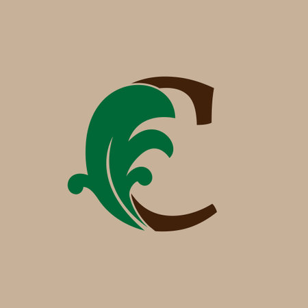 letter C floral initial vector logo design for fashion and luxury lifestyle brandのイラスト素材