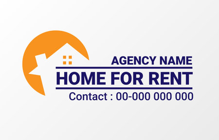 home for rent property vector logo bannerのイラスト素材